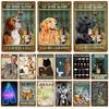 Aesthetic Vintage Metal Plate Posters - Retro Tin Signs for Men's Bedroom, Room Wall Art Mural, Home Decor Decoration Items