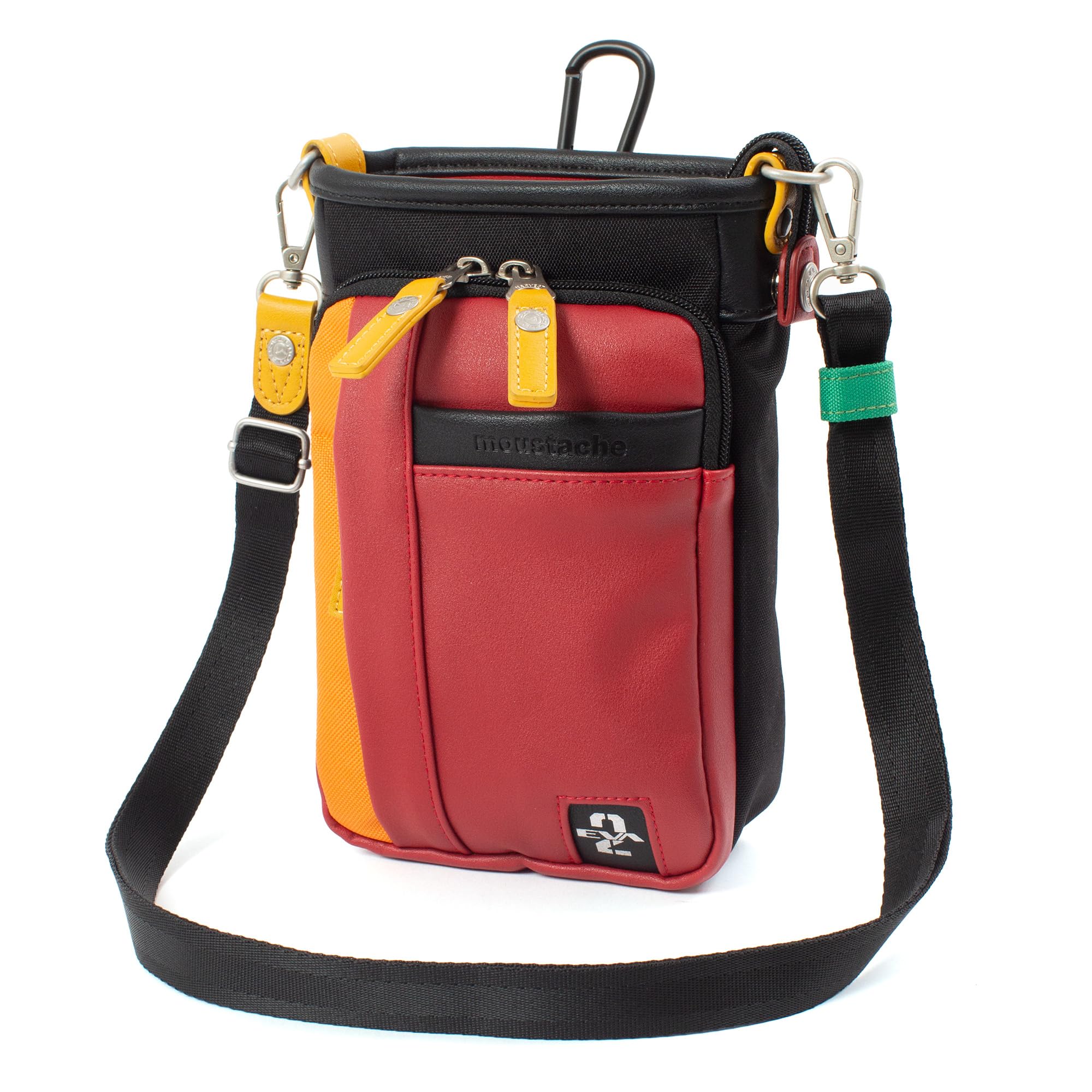 

Moustache Evangelion Collaboration Mini Shoulder Scissor Synthetic Leather and Bag, 2-Way Bag, Polyester, JEZ-4485 (Red)
