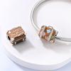 Brown Series Animal Coffee Heart Handbag Copper Fit Charms Copper Original Bracelet For Jewelry Making