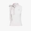 FAIRLIAR GOLF Sleeveless Ribbon Pattern Knit (White)