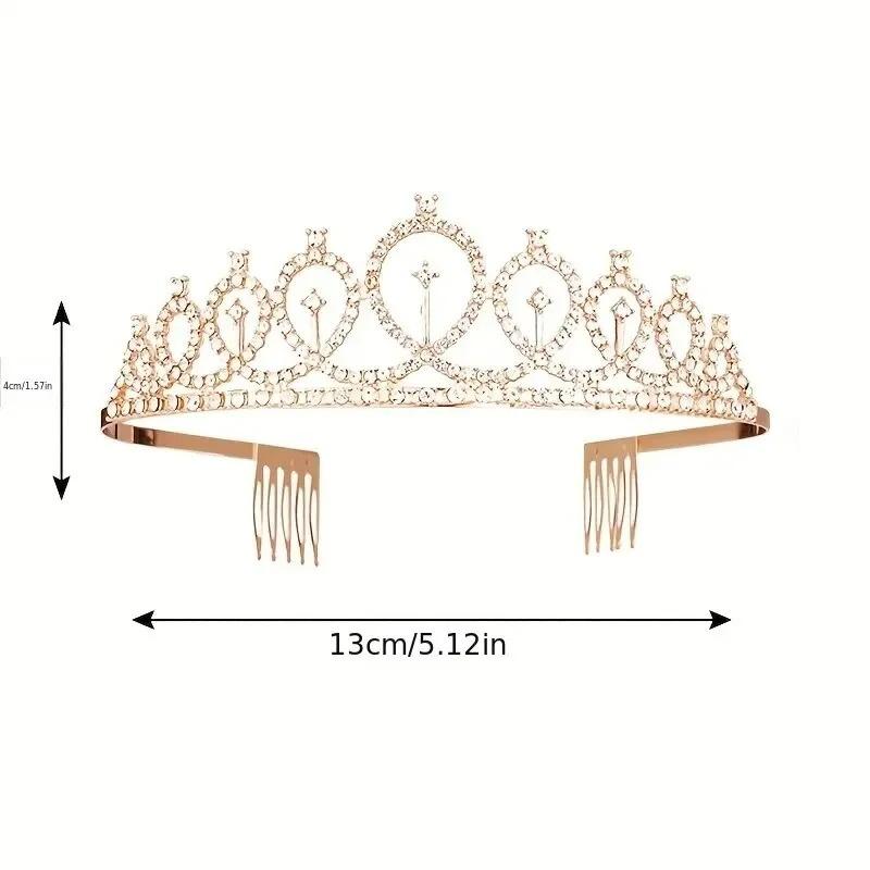 Birthday Queen Sash & Rhinestone Tiara Set for Women Rhinestone Queen Tiara for Girl Glitter Crystal Hair Accessories