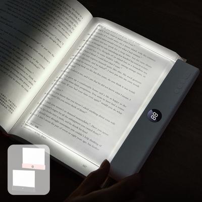 Lampe de lecture LED rechargeable pour pages, lumières plates pour livres avec minuterie intelligente et arrêt automatique, gradation continue