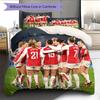 Arsenal Muster Bettwäsche Heimdekoration Geburtstagsgeschenk (1 Bettbezug + 2 Kissenbezüge, ohne Füllung)