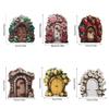 Garden Miniature Scene Wooden Ornament With Fairy Door For Home Decor