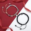 2Pcs/Set His Her Matching Bracelets Projection 100 Languages I Love You Couple Bracelets Heart Pairing Adjustable Beads Bracelets Jewelry Gift