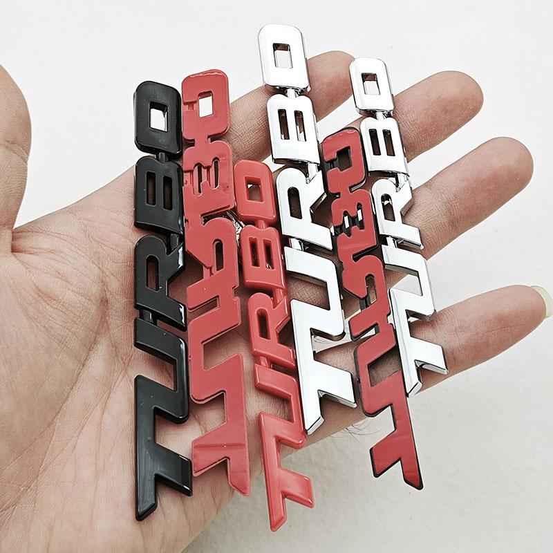 Car Sticker Turbocharged Logo Turbo 3D ABS Badge Car Modification Accessories Rear Marked Side Marking Decorative Car-Sticker