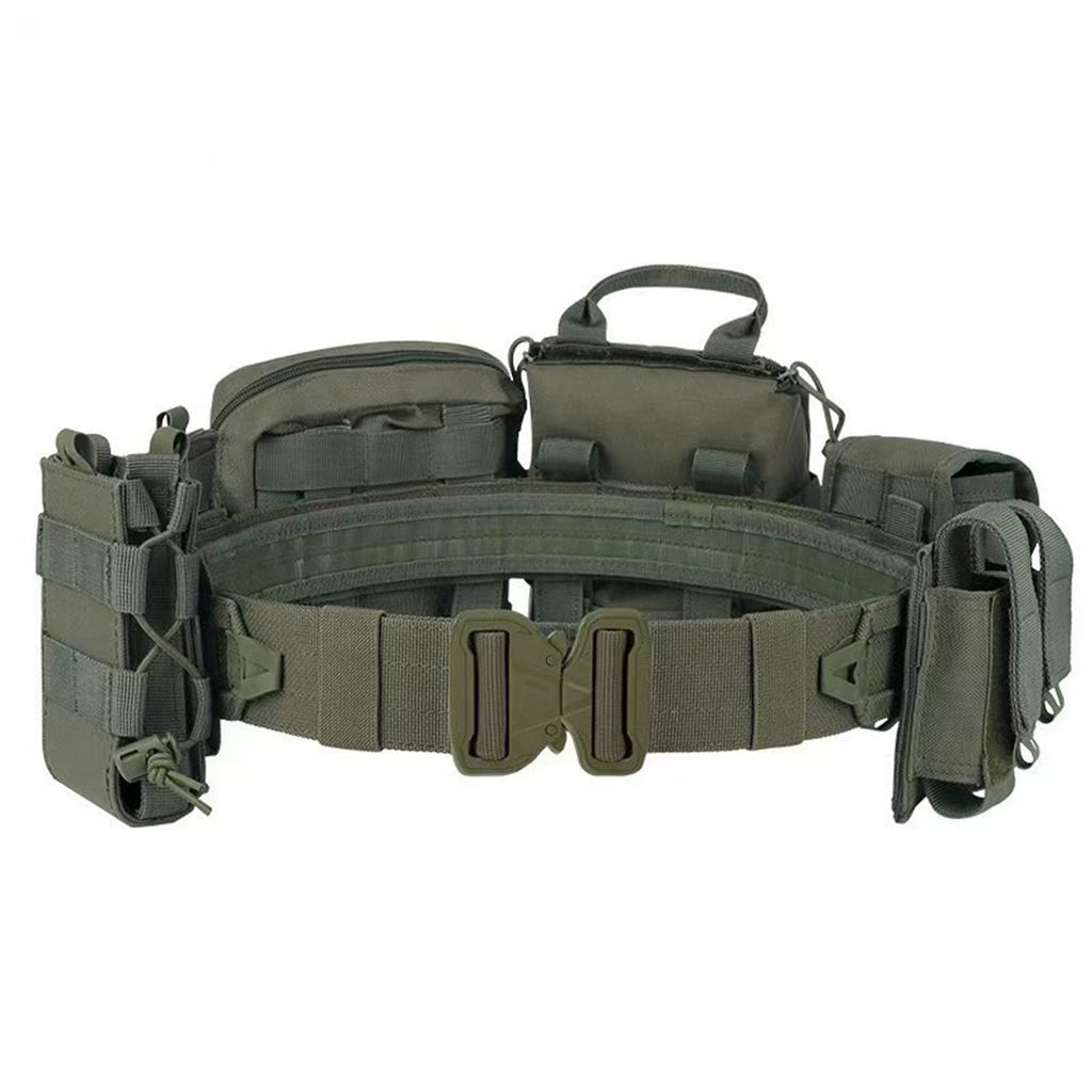 Outdoor  Waist Belt – 8-Piece Quick Release Equipment Set, Multi-Functional Patrol Belt for Duty, Security, and  Activities