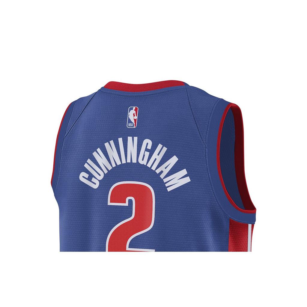 Nike × NBA Basketball Jersey Pistons Cunningham Home Athletic Breathable Kids Jerseys Green DN2004-PCC