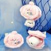 Kawaii Ocean Animal Plush Keychain Simulation Small Turtle Pendant Fluffy Whale Keyring  Children