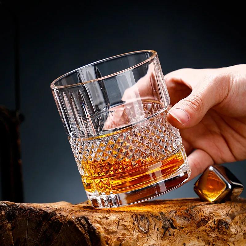 European Whiskey Glass for Home Beer Glass Old Fashioned Rocks Glasses Tumblers Glassware for Cocktail Scotch Gin Voldka Brandy