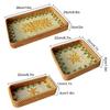 Handmade Rattan Shell Colorful Storage Tray for Living Room Light Luxury Picnic Snack Dry Fruit Tea Cup Restaurant