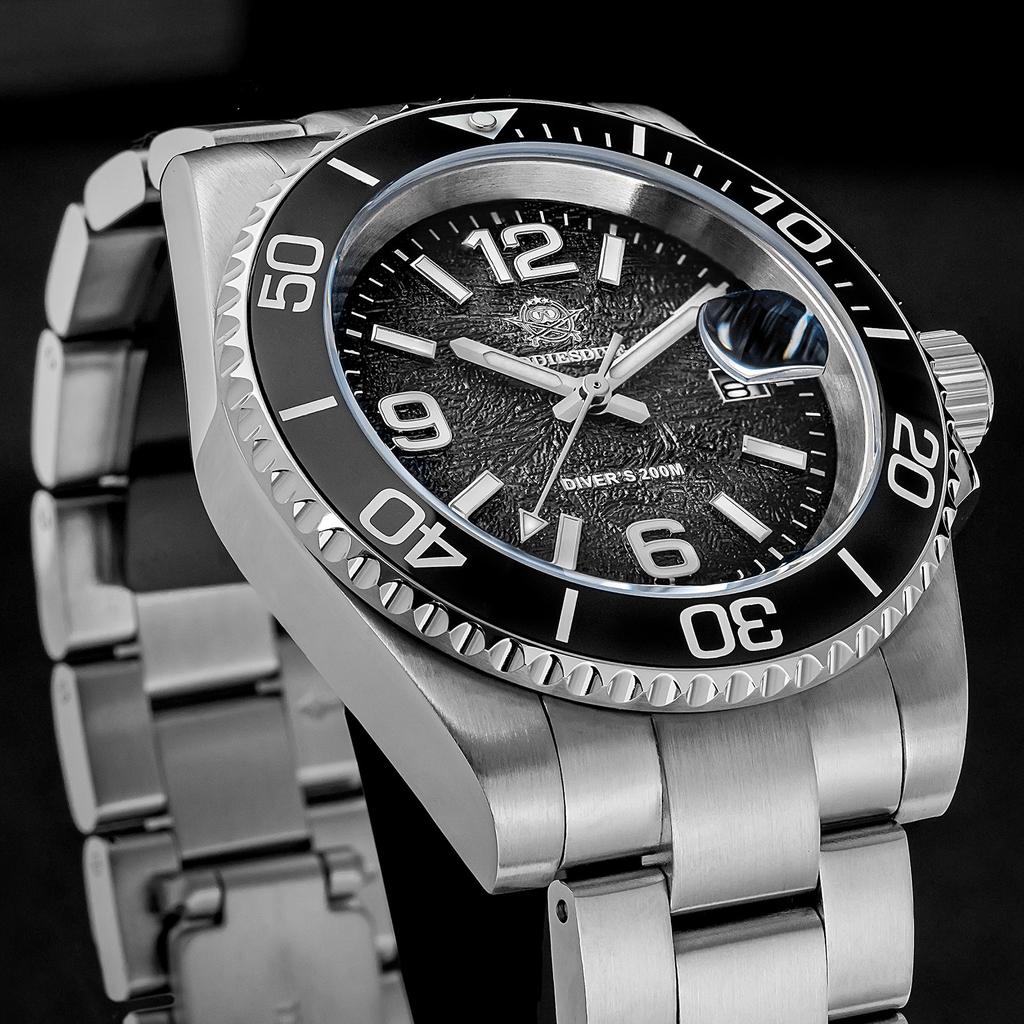 ADDIESDIVE Men Japan 2115 Quartz Watch BGW9 Luminous 200m Waterproof Diver Wristwatch Fashion 316L Stainless Steel Men's Watches