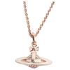 Neil Saturn Design Brass Necklace Women Necklace Beige Rose-Gold 6302039P02G231CN
