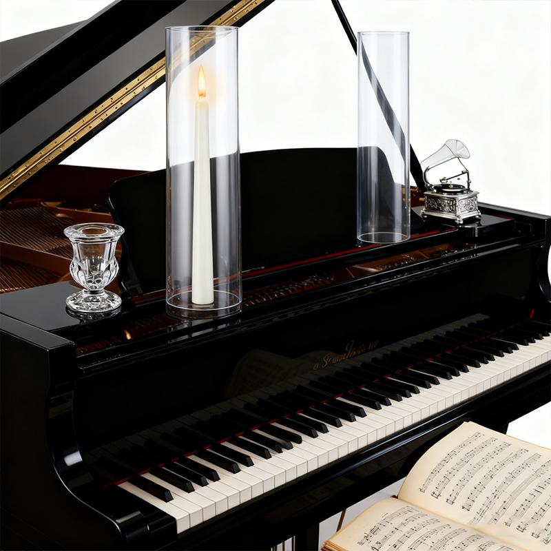 1 Set Glas Einweihung Hurrikan Kerzenhalter Weihnachten Klar Elegant Winddicht Tischmittelstück Dekorationen