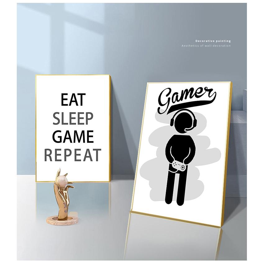 2022 neue Jungen-Wandkunst, Gemälde, Heimdekoration, Gamer-Zitate, Leinwand-Bild, Druck und Dekoration für Kinderzimmer