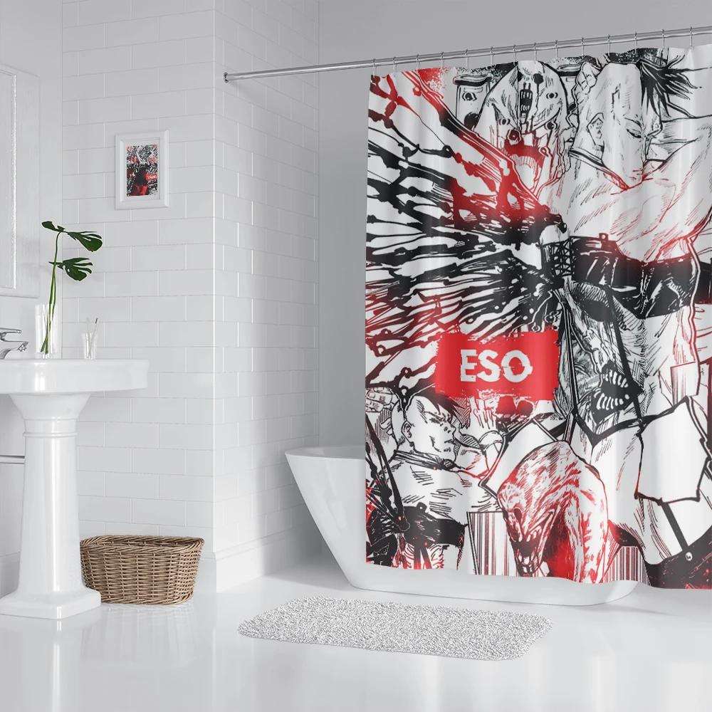 Anime Shower Curtain With Hook Bathroom Curtain Bathroom Decor Anime Decor  Curtain