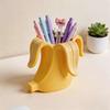 Cute Banana Pen Holder 3D Printed Yellow Desk Organizer 1Pcs Funny Stationery Storage for Home School Office Desktop Decor