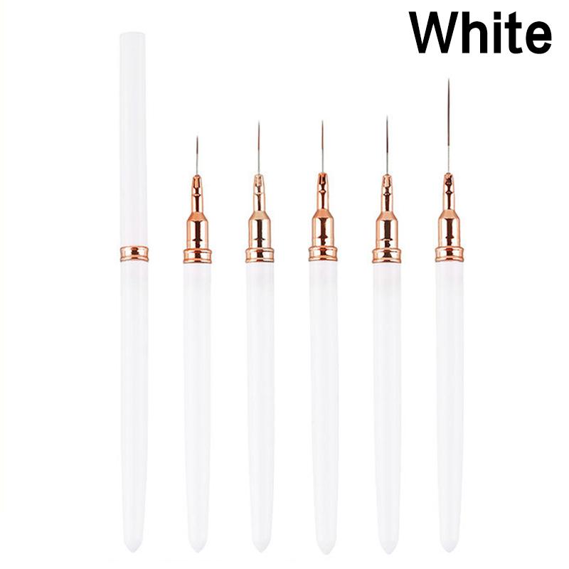 5Pcs/Set Professional Nail Art Liner Brushes Gel Striping Painting Design for Nails in Sizes 7/9/11/15/20mm