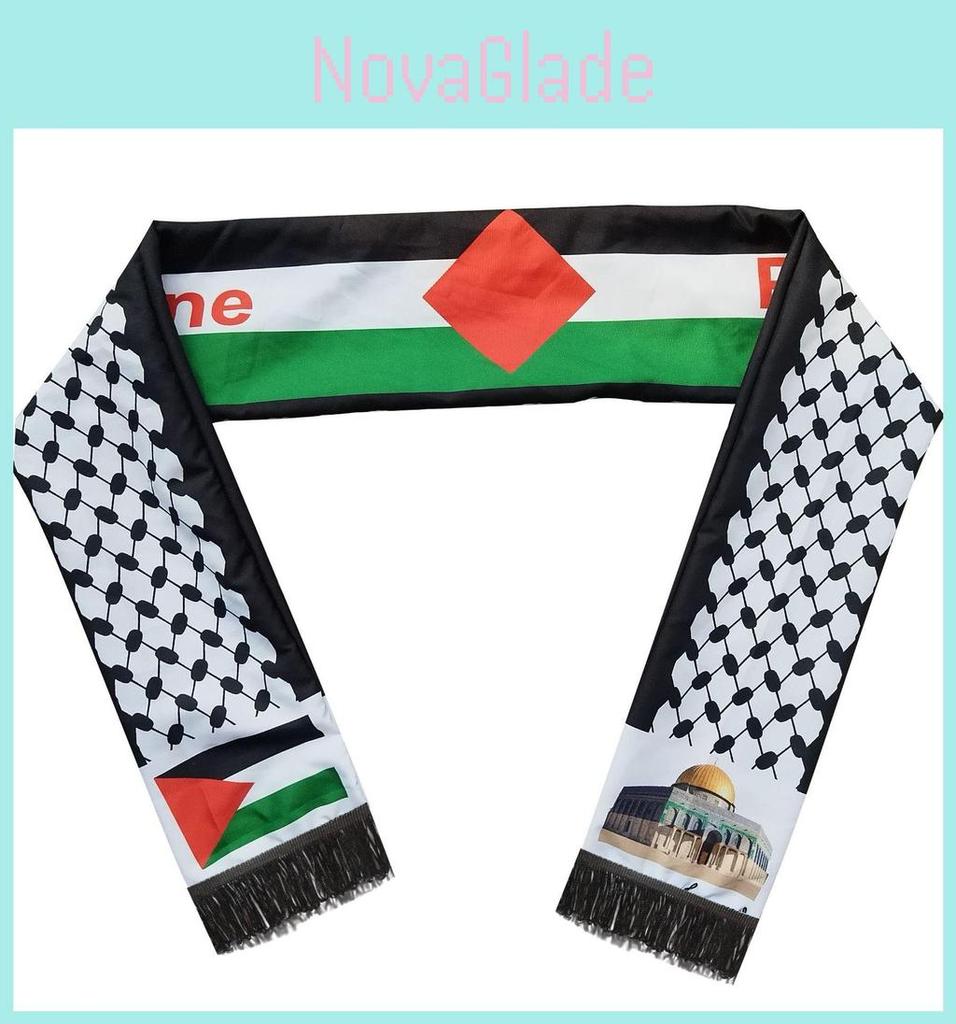 Palestine Flag Scarf High Quality Polyester Material Suitable For Sports And Entertainment