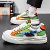 Fashion 2025 Men Color Lace-up Skateboard Shoes Summer New Breathable Thick Soled Casual Shoes Outdoor Comfortable Soft Walking Footwear