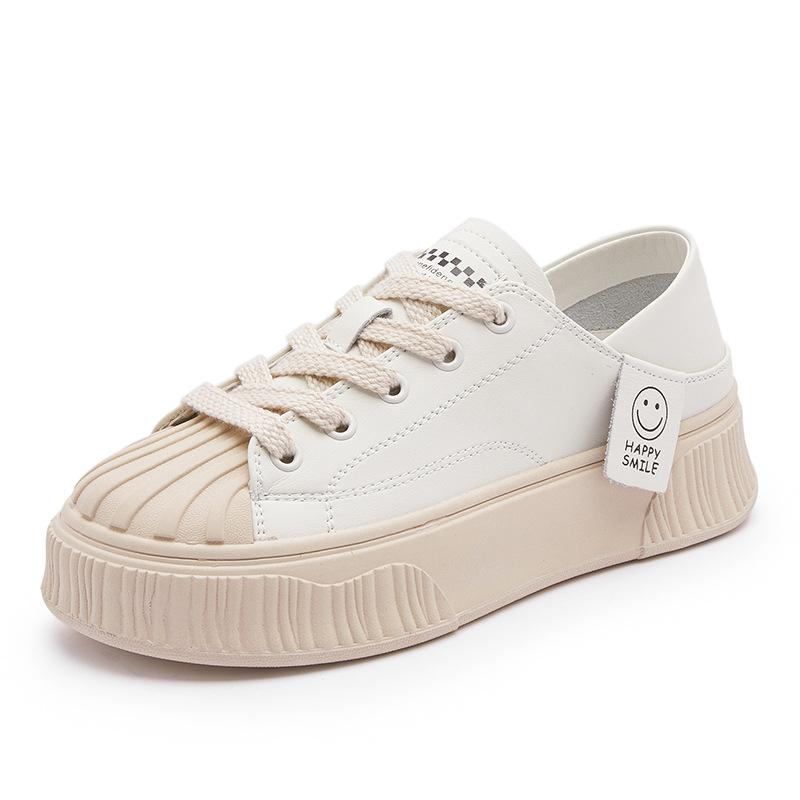 

Shell head thick-soled little white shoes women s genuine leather 2025 summer thin board shoes thick-soled heightening casual sports shoes biscuits 40