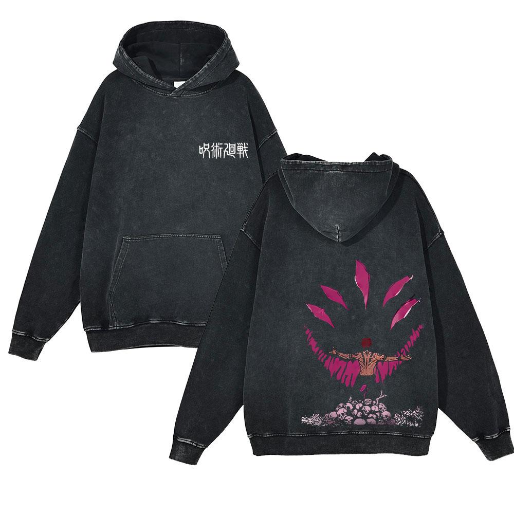 Anime Jujutsu Kaisen Geto Suguru Funny Print Hooded Men Women Cotton Hoodies Plus Size Streetwear Harajuku Vintage Sweatshirt