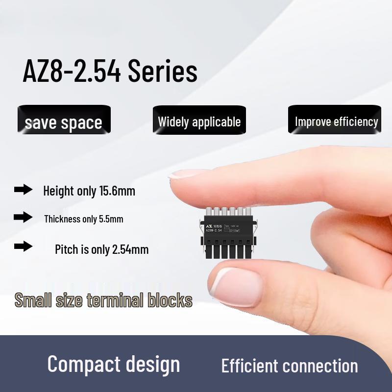 Rongyu AZ8+AZ80-2P Tool-Free Spring Terminal Inline Micro Connector