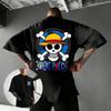 One Piece Anime Luffy Skull Print T Shirt Men Women Cotton Short Sleeve Tee Summer 2026 Streetwear Casual Tops Graphic Tee Y2k