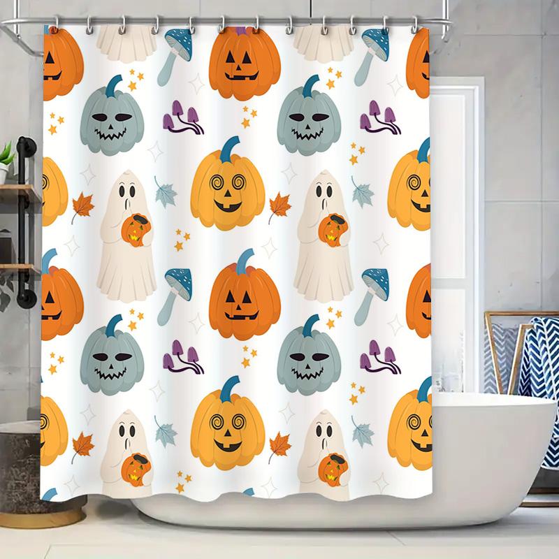 

Halloween-Themed Shower Curtains With Pumpkin Ghosts For Home Decor In Bathroom Accessories W60H190(CM)-1 Pcs