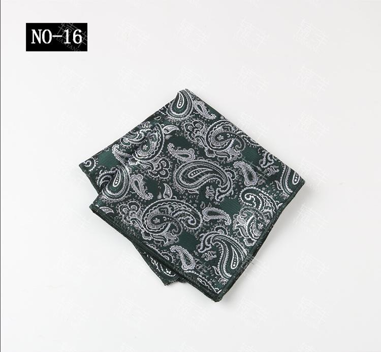 Men'S Handkerchief Square Towel Polyester Cashew Flower Suit Pocket Towel Dress Square Towel