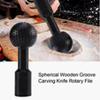 10/14mm Küre Döner Taşlama Kafası Ahşap Oyma Parlatma Gravür Matkap Ucu Topu Gouge Açılı Taşlama Araçları