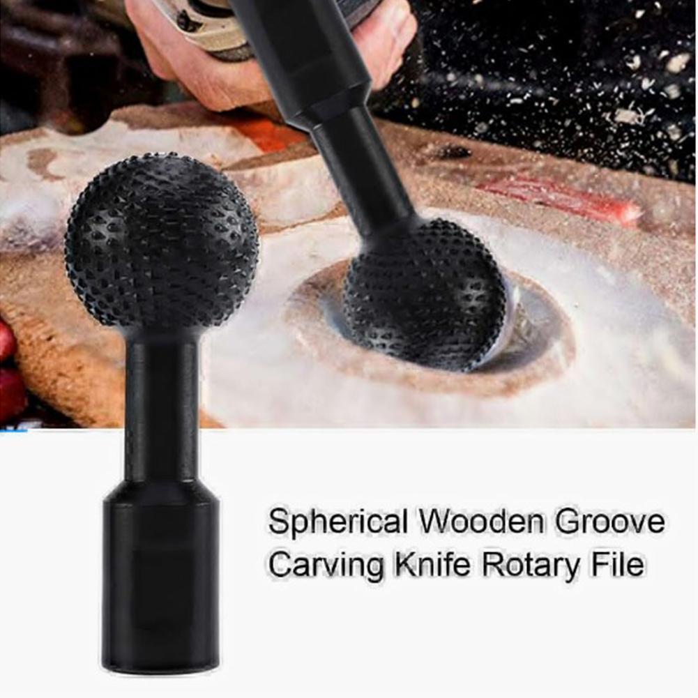 10/14mm Küre Döner Taşlama Kafası Ahşap Oyma Parlatma Gravür Matkap Ucu Topu Gouge Açılı Taşlama Araçları