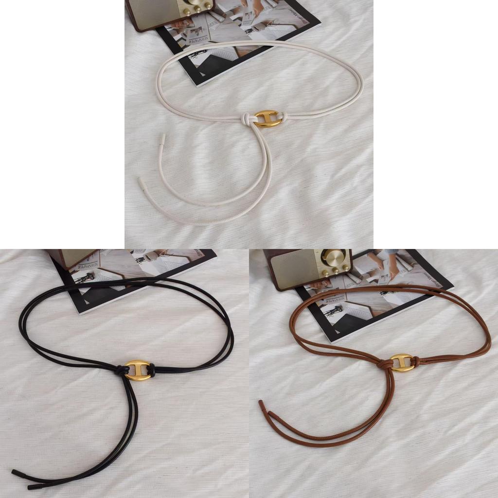 Minimalist Soft Waist Belt For Ladies With Adjustable Tie Closure For Outerwear