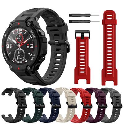 Silicone Strap for Xiaomi Huami Amazfit T-REX Smart Watch Band Replacement Watchband for Huami Amazfit T-Rex Pro Correa