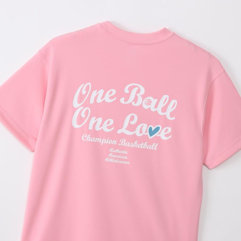 Champion Short Sleeve Pale with a Round Quick Antibacterial and Odor and Breathable Design with a Graphic Logo Print Women's T-Shirt, CW-CB327, Pink,