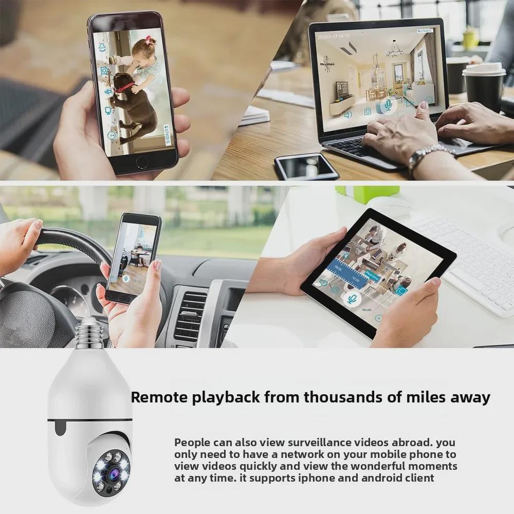 V380 Wireless WiFi Smart 360° Bulb Camera with 1080P HD and Mobile Tracking