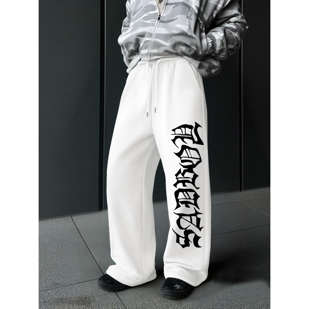 Men's versatile drawstring loose casual sports trousers suitable for all seasons streetwear pants