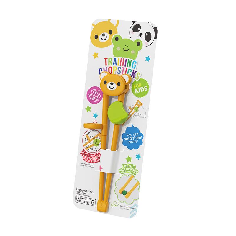 For Children Cartoon Animal Chopsticks Cute Bear Panda Elementary Learning Chopstick Baby Kids Training Tableware Food Sticks