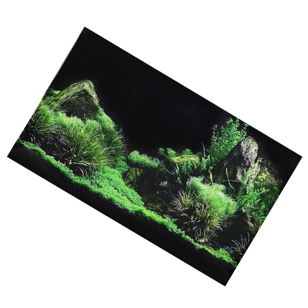 Aquarium Fish Tank Seafloor Water Grass Background Decoration Painting PVC Sticker