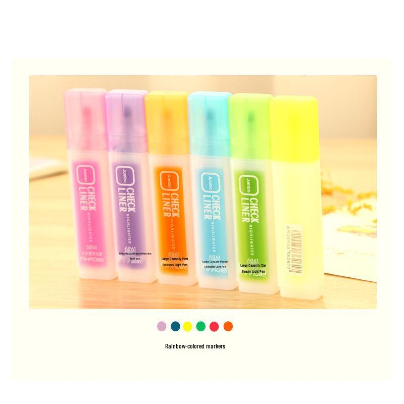 Fresh Korean Style Creative Student Marker Pens - Large Capacity Fluorescent