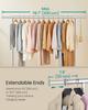 SONGMICS Clothes Rack on Wheels, Heavy-Duty Clothes Rail, with Extendable Hanging Rail, 110 kg Load Capacity, 45 x (160-200) x 162.9 cm
