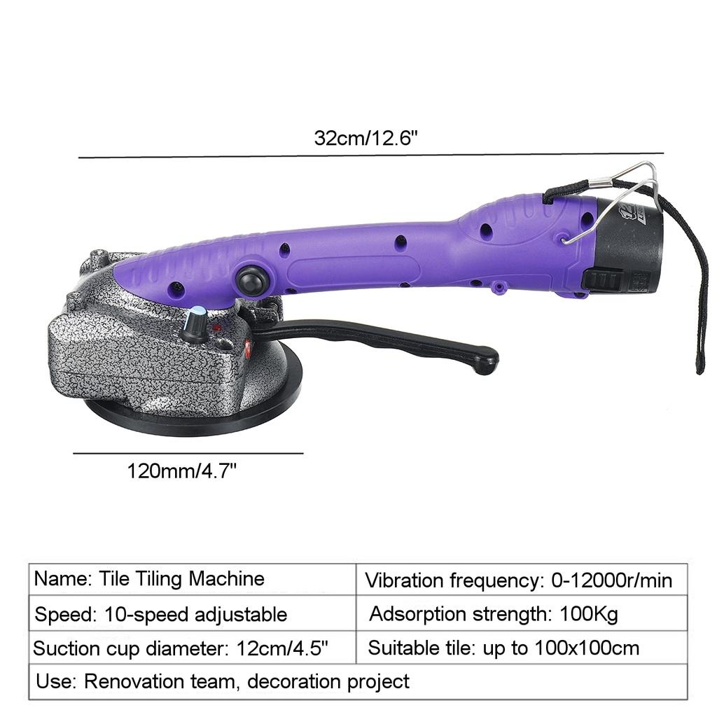 110V~240V 50-60HZ Tiling Tiles Machine Ceramic Tile Vibrator Suction Cup Automatic Floor Vibrator Adjustable Tiles Leveling Tool 1000W