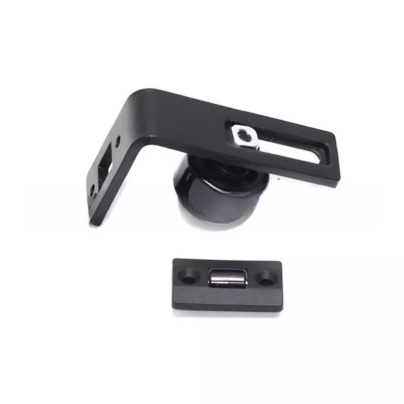 Barn Door Track Roller System Easy Installation Carbon Steel Base Door Guide AntiWobble Design Matte Black Finish