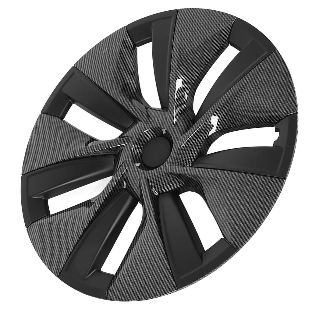 4 Pcs 19in Wheel Hub Cover Cap Fully Wrap Hubcap Rim Protector Trim Replacement for Tesla Model Y 2020‑2023 Carbon