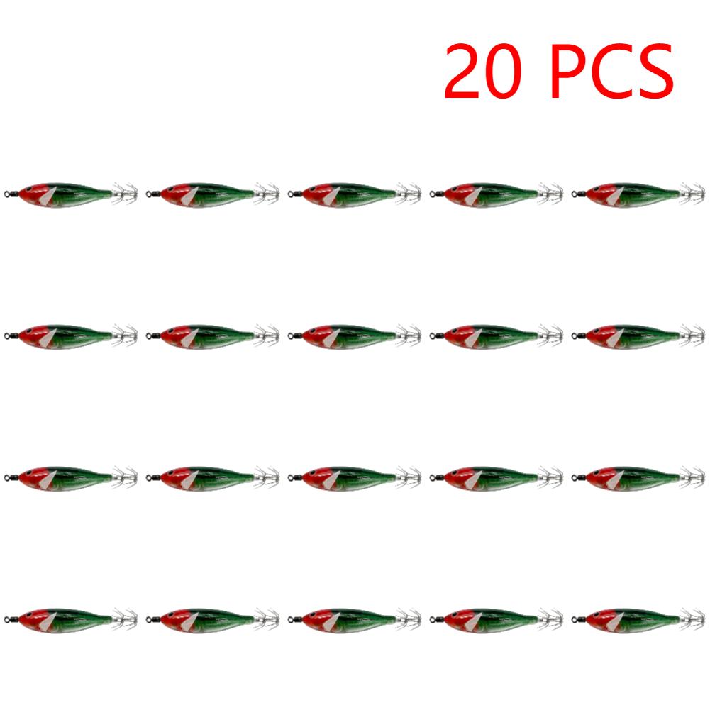 5.7g/8cm Tintenfisch Anlockköder Doppelhaken Lebensechter Tintenfischhaken Angelzubehör Leuchtende Tintenfisch Jig Haken Angelzubehör