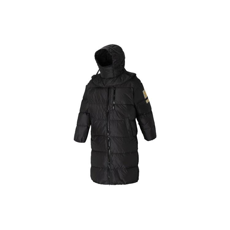 adidas originals Hvy Fil Dwn Jkt Long Stay Warm Detachable hooded down Jacket Black Men s H58055 L