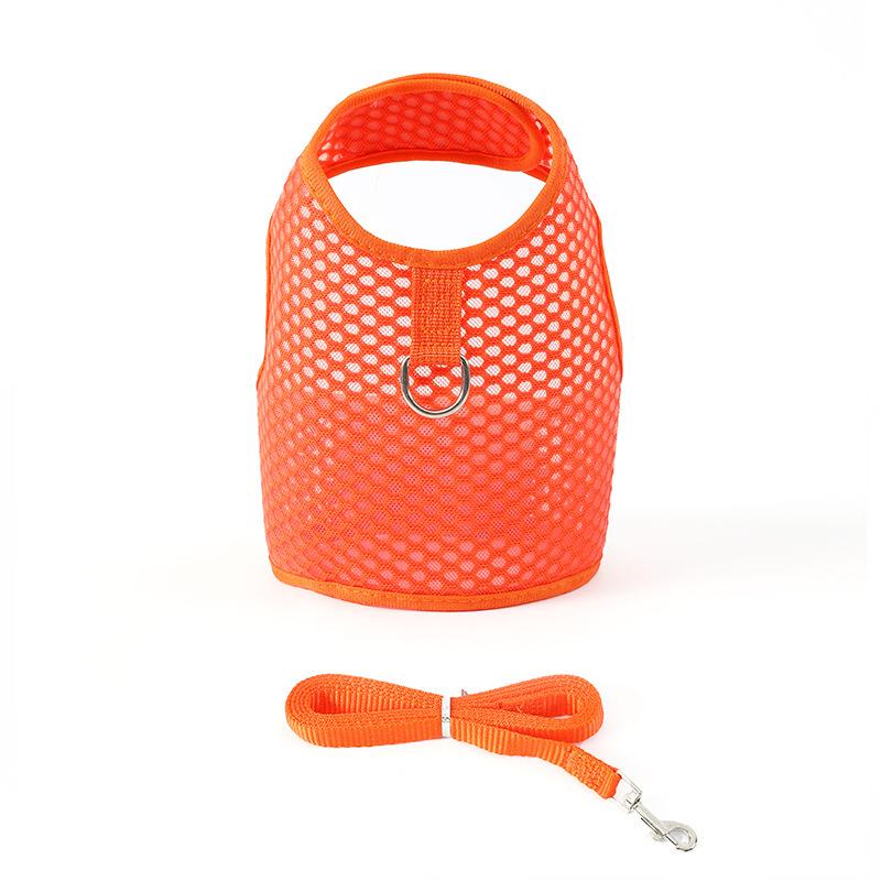 

Кошачий поводок типа жилета, устойчивый к разрыву, специальная кошачья шлейка, регулируемый, дышащий поводок для питомца L (recommended weight 7-7.5 kg) оранжевый