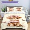 3pcs Cow Butterfly Bedding Set Down Comforter Cover and Pillowcases, Suitable for All Seasons(No Insert)-0729039