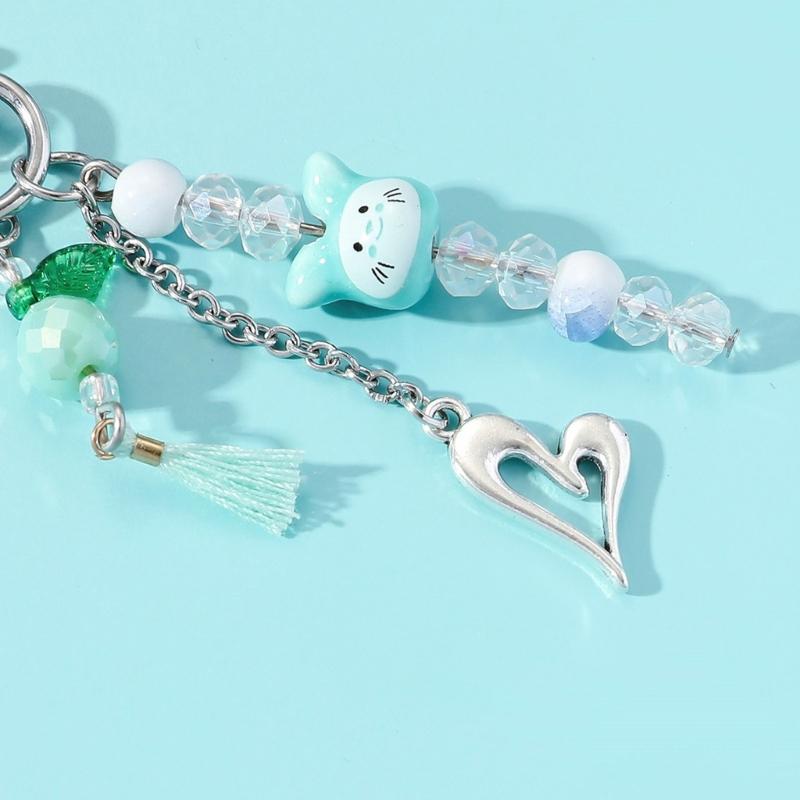 Kristall Acryl Perlen Schlüsselanhänger Süß Ins Auto Tasche Zubehör Handy Hülle Anhänger