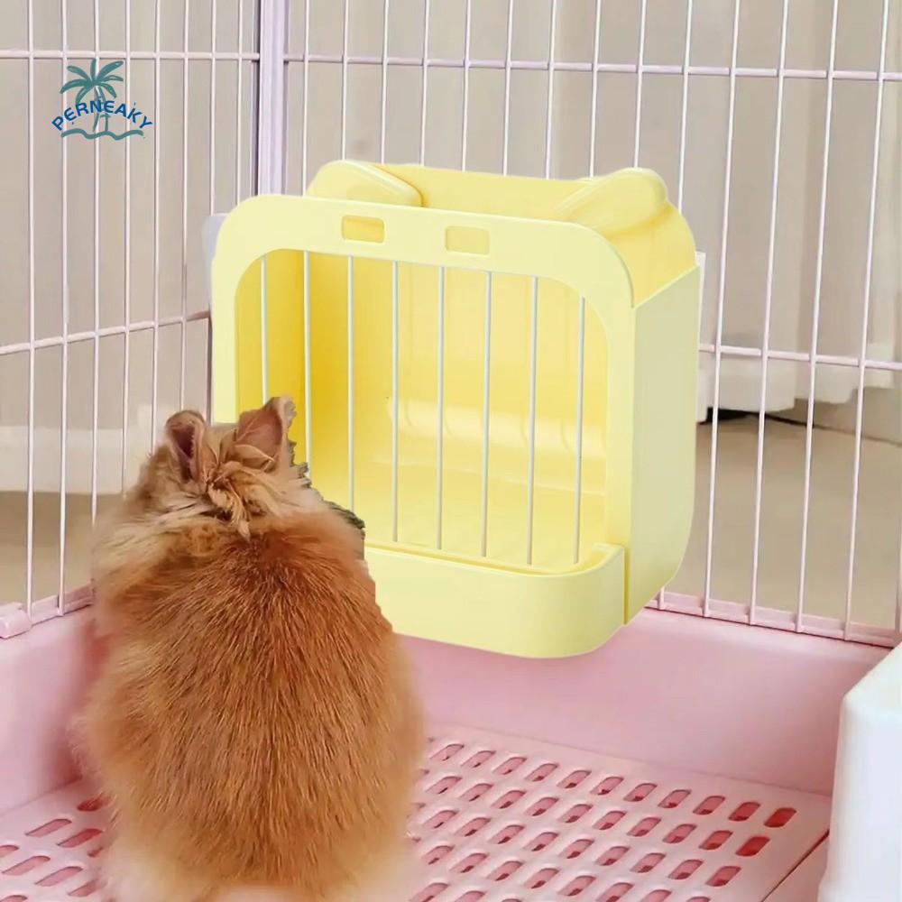 Pet Cage Rack Large Capacity Rabbit Hay Rack Wall Hanging Chew Proof Hay Feeder Plastic Stable Grass Rack Indoor Rabbit Cage